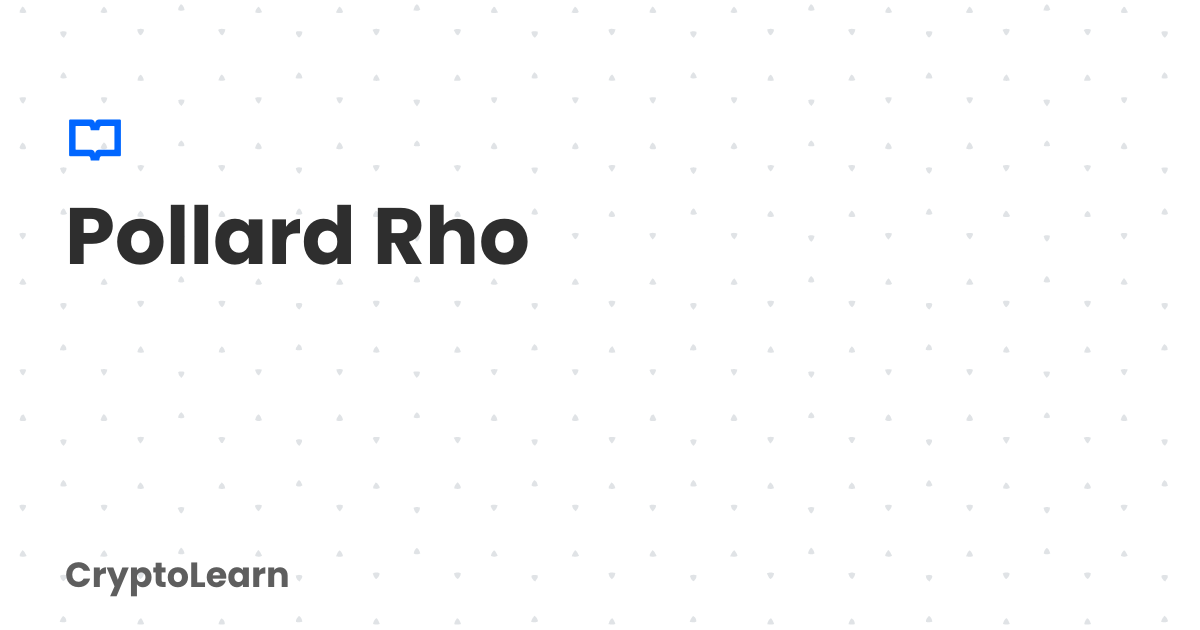 Pollard Rho CryptoLearn